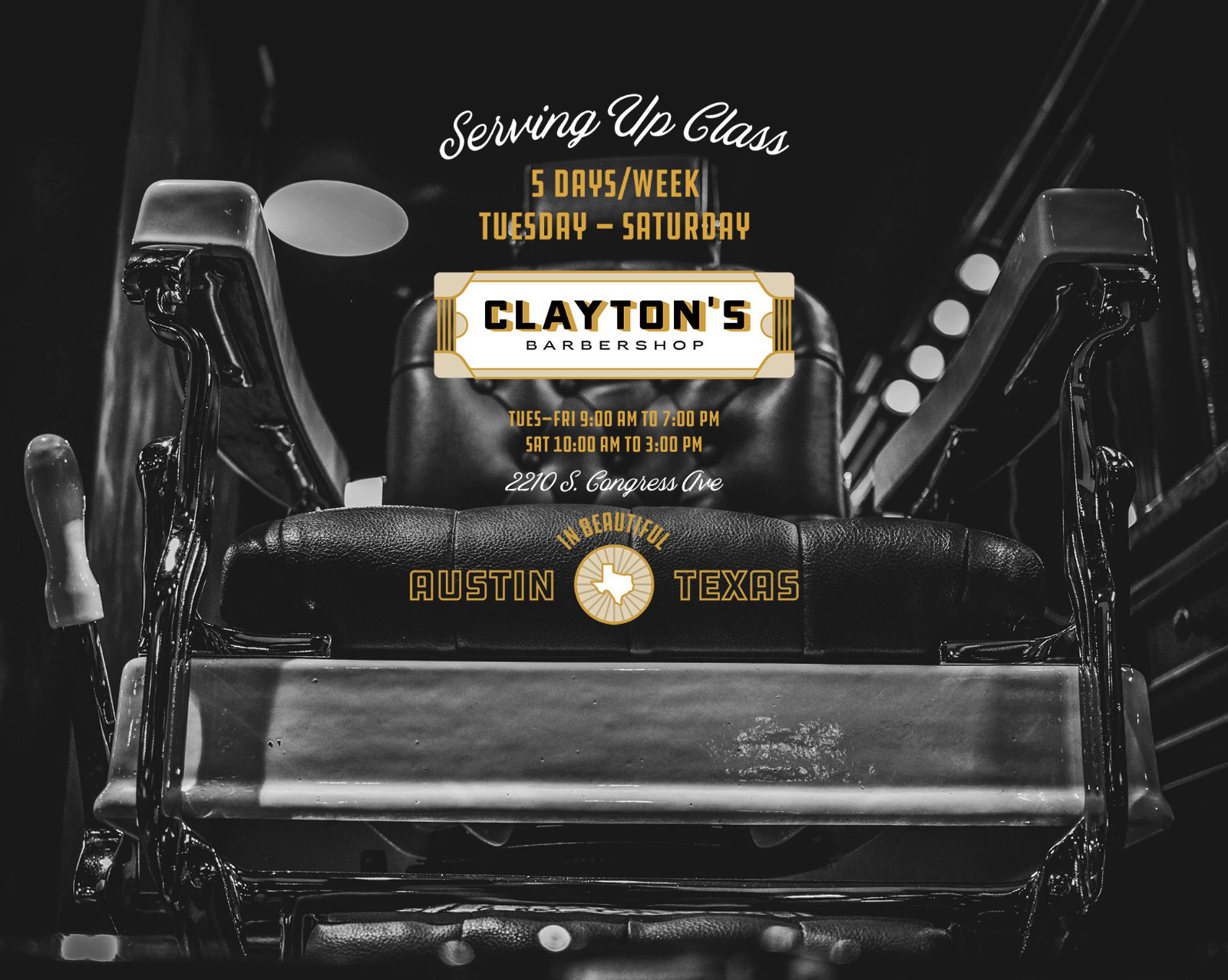 Clayton's Barbershop, Austin, TX